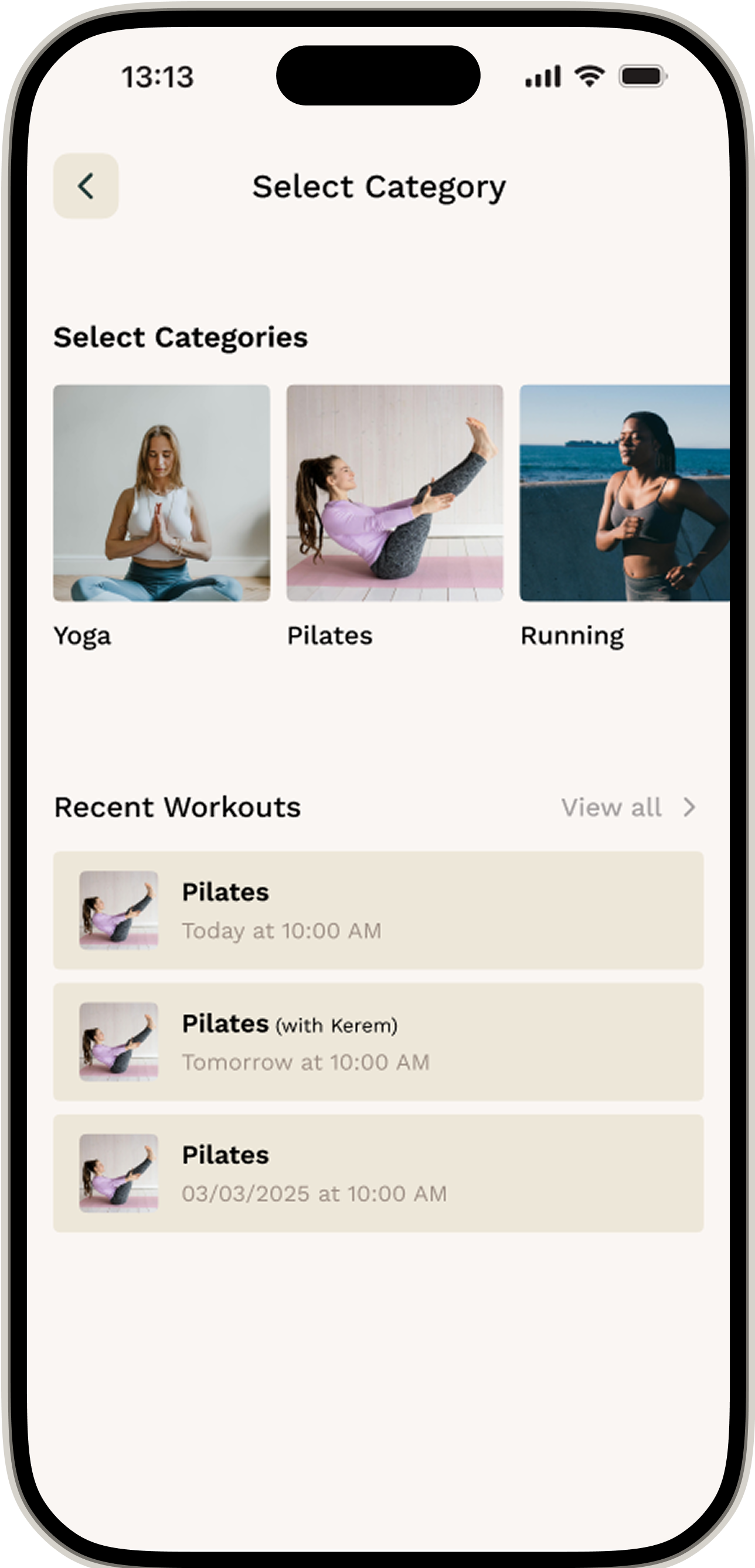 Aara scheduling feature on a phone
