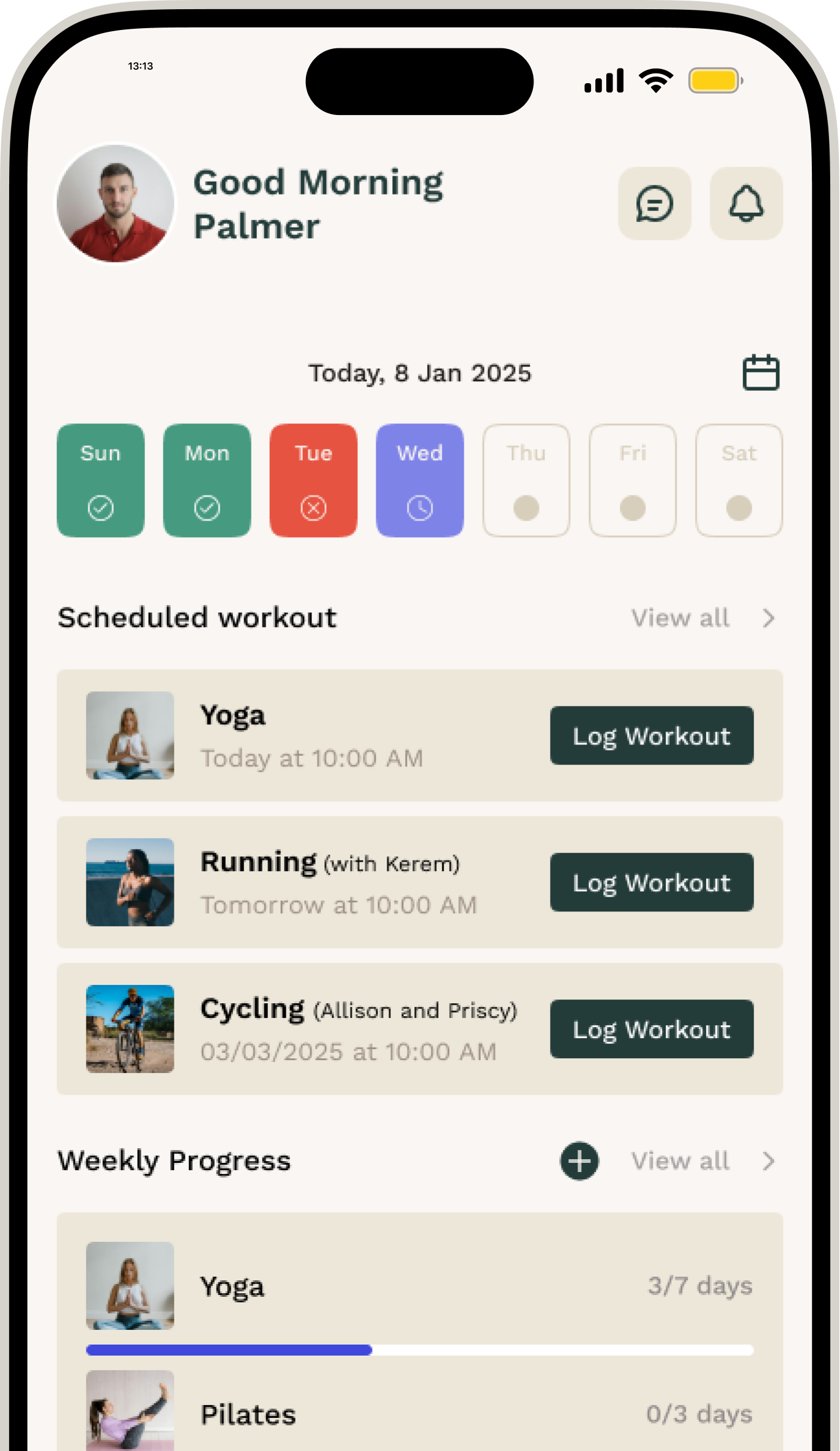 Phone showing Aara app